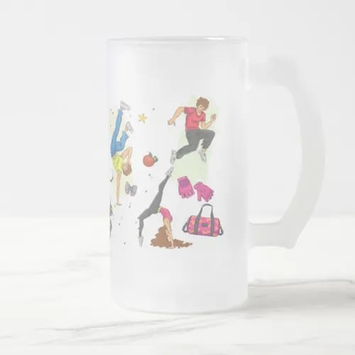 Caneca Vidro Jateado Personalizado p/ Professor Street Dance