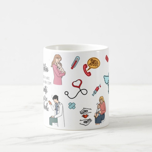 Caneca Mágica Presente Criativo para Dia do Médico Pediatra