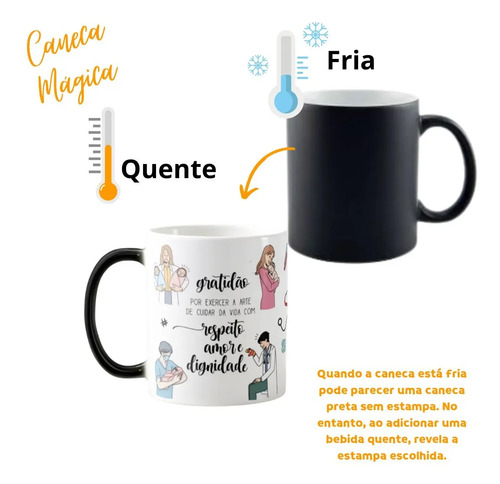Caneca Mágica Presente Criativo para Dia do Médico Pediatra
