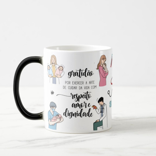 Caneca Mágica Presente Criativo para Dia do Médico Pediatra