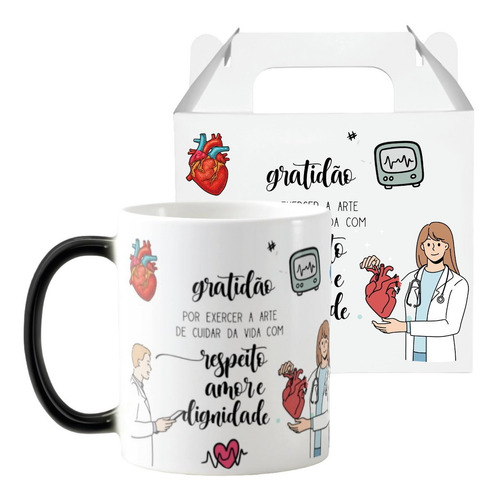 Caneca Mágica Presente Criativo Cardiologia Cardiologista