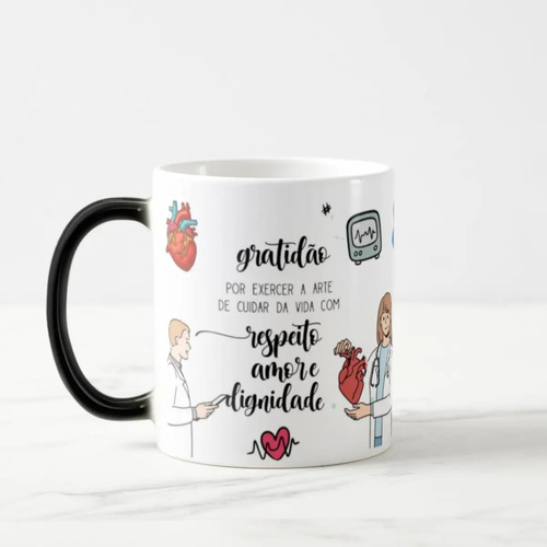 Caneca Mágica Presente Criativo Cardiologia Cardiologista