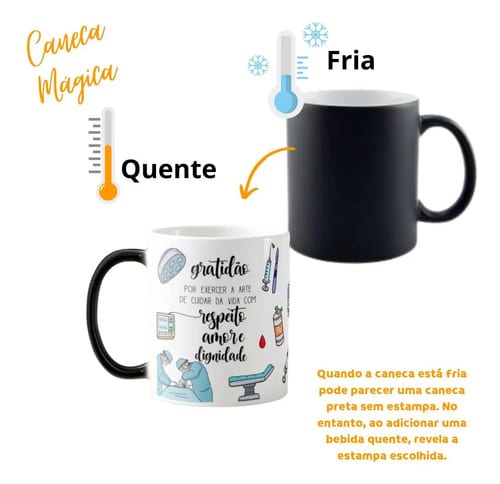 Caneca Mágica Presente Criativo Medicina Médico Cirurgião
