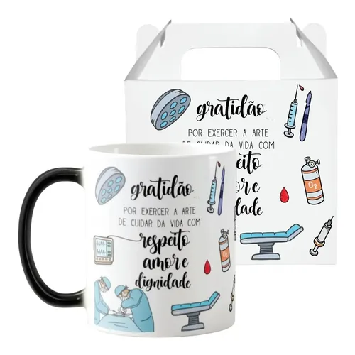 Caneca Mágica Presente Criativo Medicina Médico Cirurgião