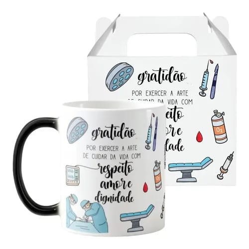 Caneca Mágica Presente Criativo Medicina Médico Cirurgião