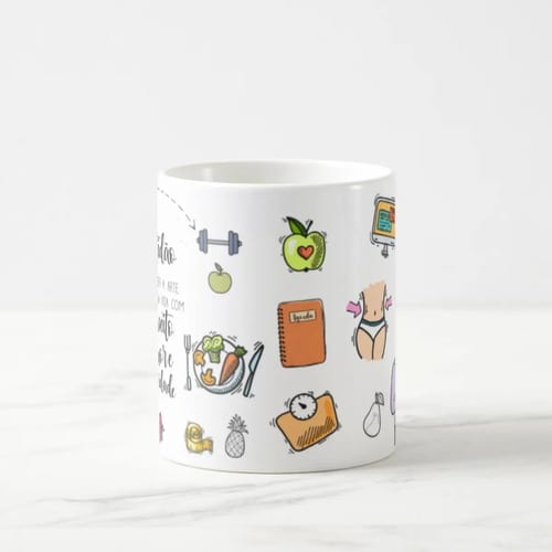 Caneca Mágica Presente Criativo Personalizado Nutrição