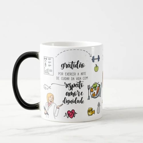 Caneca Mágica Presente Criativo Personalizado Nutrição