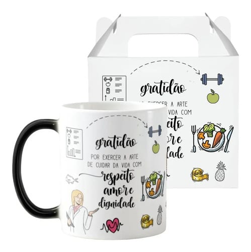 Caneca Mágica Presente Criativo Personalizado Nutrição