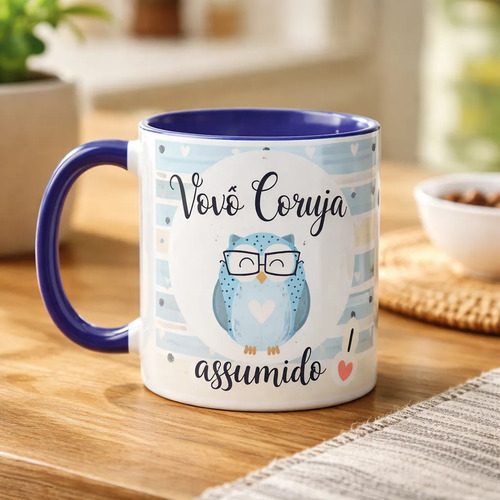 Caneca Presente Personalizado para Avô Especial Vovô Coruja - Família (Avó/Avô)