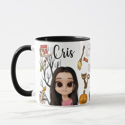 Caneca Personalizada Presente Criativo Dia das Bruxas