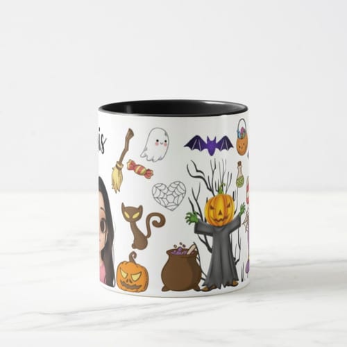 Caneca Personalizada Presente Criativo Dia das Bruxas