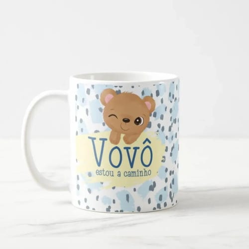 Caneca Presente Revelação Gravidez Avô Vovô Estou Chegando