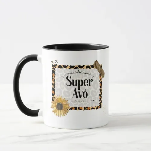Caneca Presente Personalizado com Frase para Super Avó Vovó