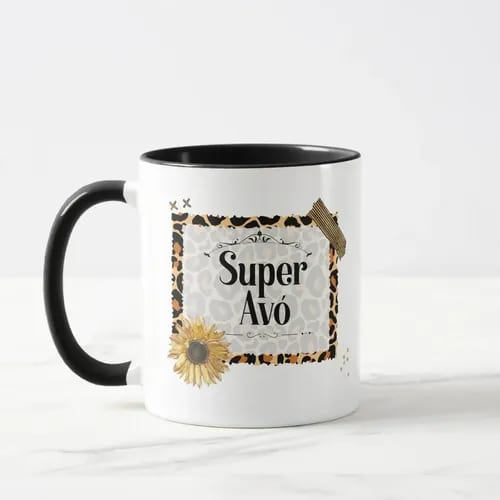 Caneca Presente Personalizado com Frase para Super Avó Vovó