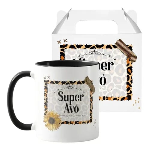 Caneca Presente Personalizado com Frase para Super Avó Vovó - Família (Avó)