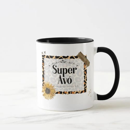 Caneca Presente Personalizado com Frase para Super Avó Vovó
