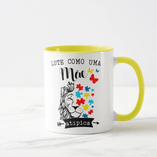 Caneca Personalizada Autismo Lute Como Uma Mãe Atípica