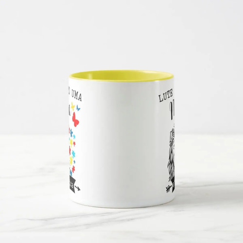 Caneca Personalizada Autismo Lute Como Uma Mãe Atípica