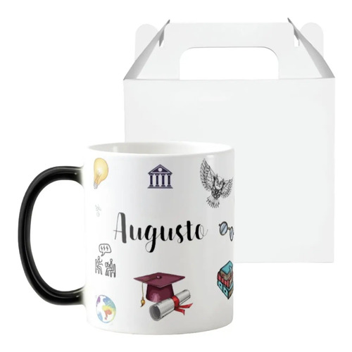 Caneca Mágica Presente Especial com Nome Professor Filosofia