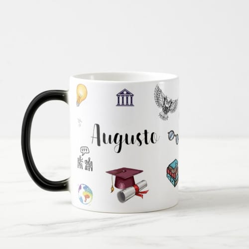 Caneca Mágica Presente Especial com Nome Professor Filosofia