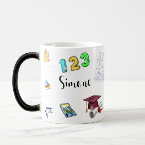 Caneca Mágica Especial com Nome para Professor de Matemática