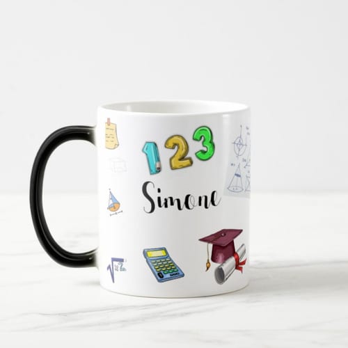 Caneca Mágica Especial com Nome para Professor de Matemática
