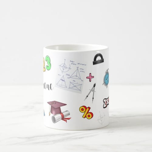 Caneca Mágica Especial com Nome para Professor de Matemática