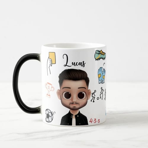 Caneca Mágica Presente Criativo para Técnico de Futebol