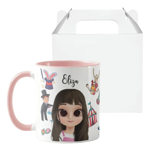 Caneca Personalizada Presente Criativo para Artista Circense - Profissões (circo circense com nome e avatar)