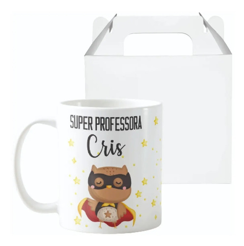 Caneca Personalizada Professora Coruja Dia dos Professores - Dia dos Professores (Professor(a))