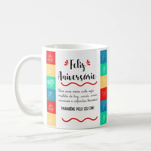 Caneca Presente de Aniversário Criativo para Amigos