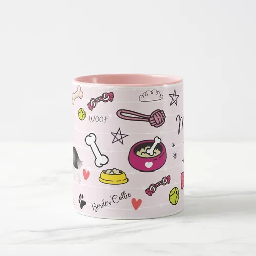 Caneca Personalizada Presente Pet Border Collie com Nome