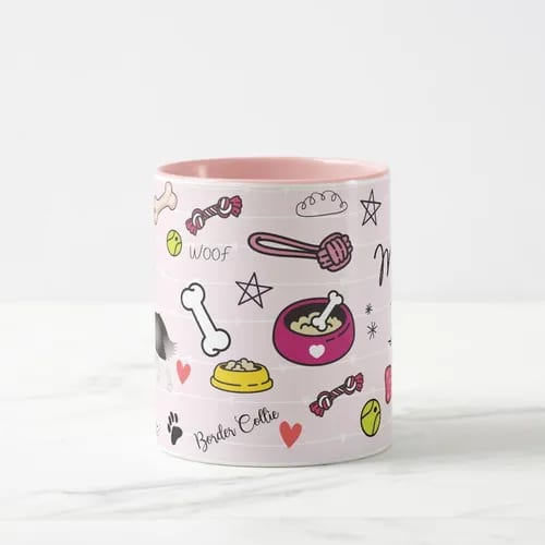 Caneca Personalizada Presente Pet Border Collie com Nome