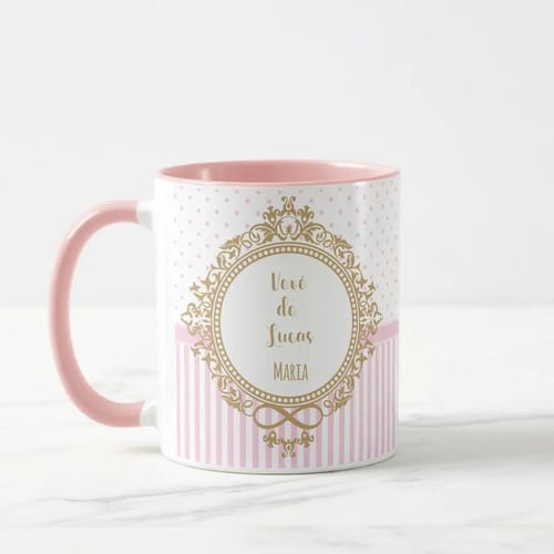 Caneca Personalizada Presente Avó Lembrança Batizado Vovó - Batizado (Batizando(a))