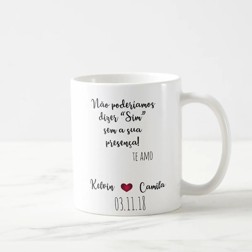Caneca Personalizada Irmão da Noiva Casamento Gravata