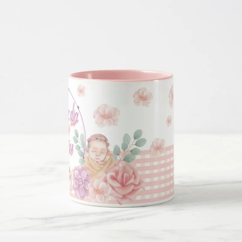 Caneca Personalizada Floral de Presente para o Dia das Mães