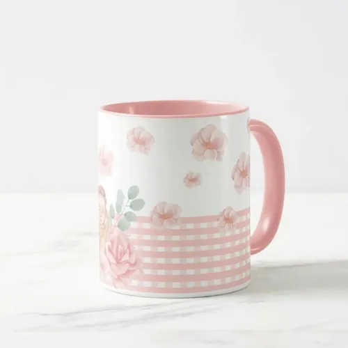 Caneca Personalizada Floral de Presente para o Dia das Mães