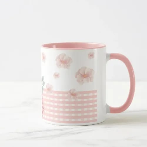 Caneca Personalizada Floral de Presente para o Dia das Mães