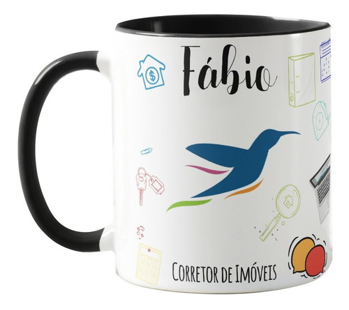 Caneca Personalizada Símbolo Corretor De Imóveis Imobiliária - Profissões (Corretor(a))