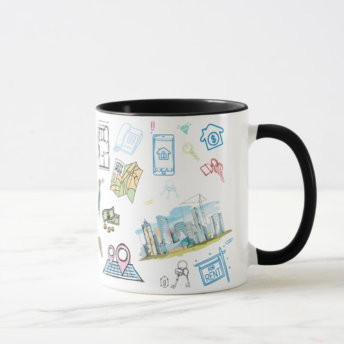Caneca Personalizada Símbolo Corretor De Imóveis Imobiliária
