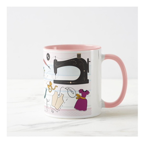 Caneca Rosa Estilista Moda Avatar e Nome Personalizado