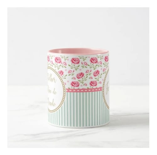 Caneca Personalizada e Delicada para a Melhor Mãe do Mundo
