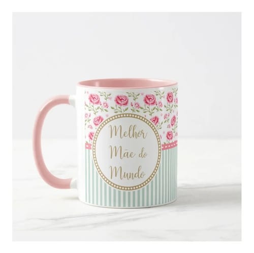 Caneca Personalizada e Delicada para a Melhor Mãe do Mundo