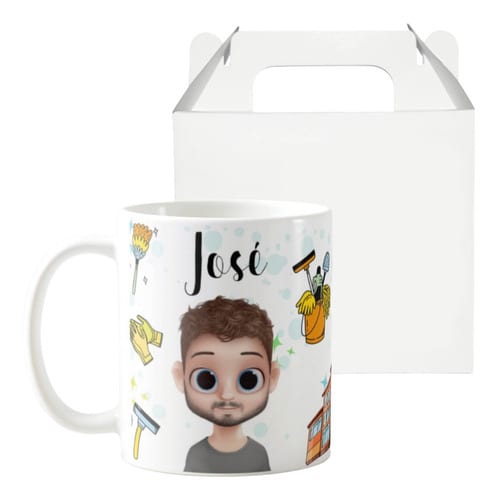 Caneca Presente Personalizado Para Zelador Escolar - Hobbies (zelador escolar com nome e avatar)