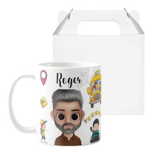 Caneca Presente Personalizado para Motorista Escolar - Profissões (Motorista)