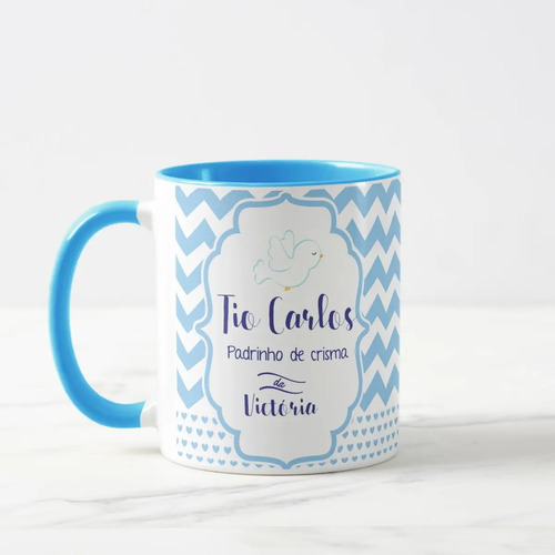 Caneca Personalizada Presente Padrinho de Crisma com Nomes - Religioso (Crisma)