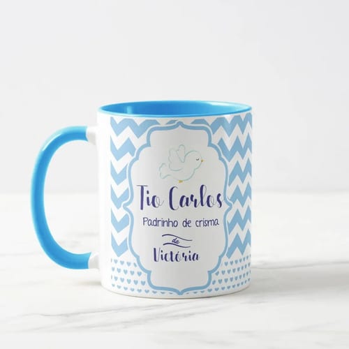 Caneca Personalizada Presente Padrinho de Crisma com Nomes - Religioso (Crisma)