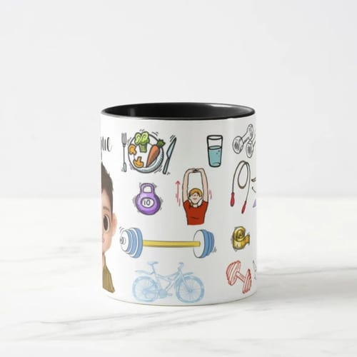 Caneca Personalizada Personal Trainer Com Nome E Avatar