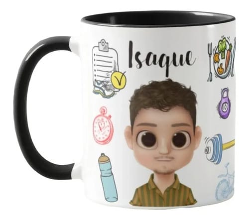 Caneca Personalizada Personal Trainer Com Nome E Avatar - Profissões (Personal Trainer)