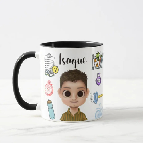 Caneca Personalizada Personal Trainer Com Nome E Avatar